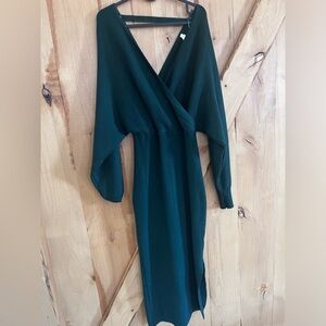 Evergreen sweater dress